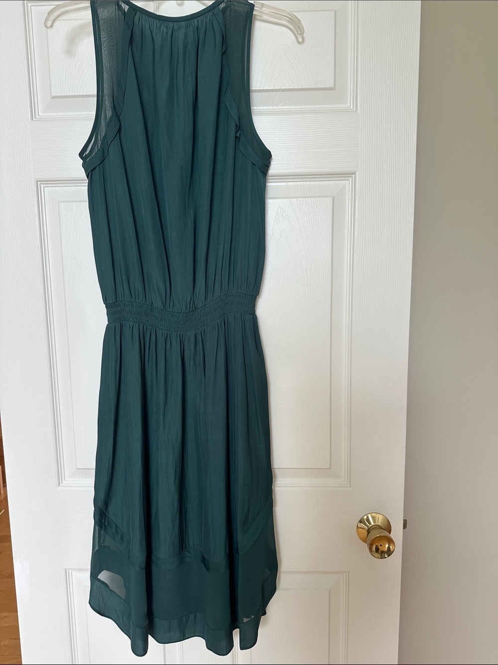 Ramy Brook Sleeveless Teal High-Low Midi Dress - Picture 2 of 8